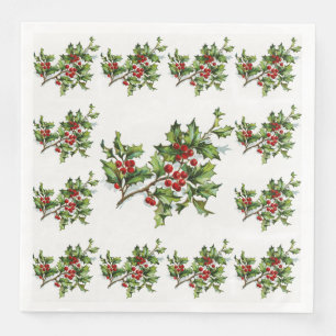 Serviette En Papier HollyBerries 014