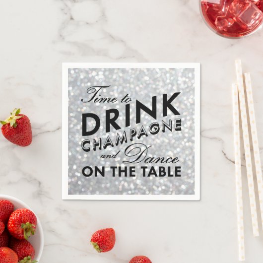 Serviette En Papier Hollywood Glam Napkin (En situation)