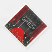 Serviette En Papier Hollywood Red Carpet VIP Party (Coin)