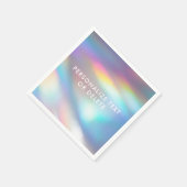 Serviette En Papier Hologramme moderne Pastel Arc-en-ciel Sirène Unico (Coin)