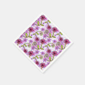 Serviette En Papier Holographique Arc-en-ciel - Collage floral (Coin)