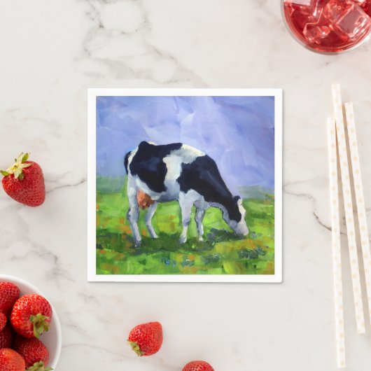 Serviette En Papier Holstein Vache Laitière, Agriculteur, Cattleman, P (En situation)