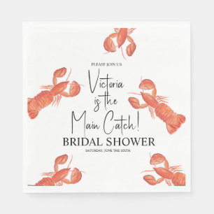 Serviette En Papier Homard à l'aquarelle Mariage Fête de douche Main C