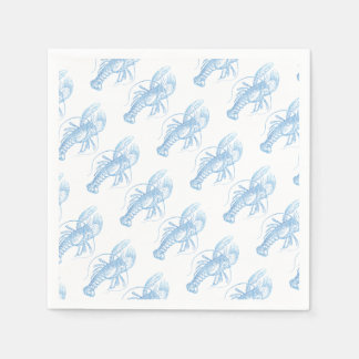 Serviette En Papier Homard bleu