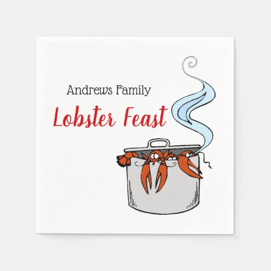 Serviette En Papier Homard drôle dans un pot (Devant)