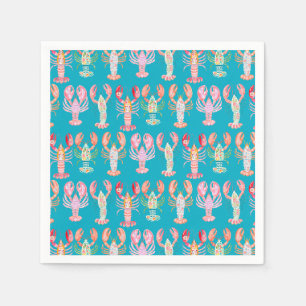 Serviette En Papier Homard Funky Coastal Fruits de Mer