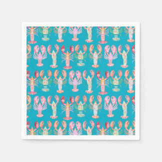 Serviette En Papier Homard Funky Coastal Fruits de Mer
