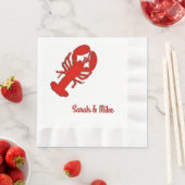 Serviette En Papier Homard personnalisé (En situation)