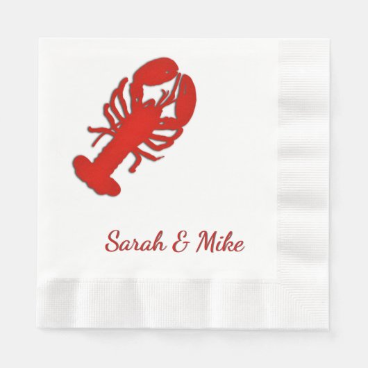 Serviette En Papier Homard personnalisé (Devant)