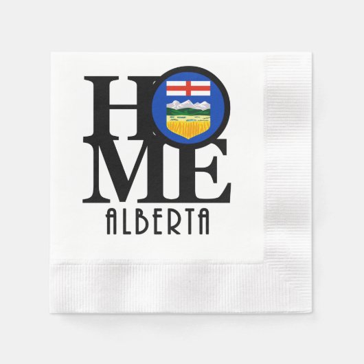 Serviette En Papier HOME Alberta Canada (Devant)