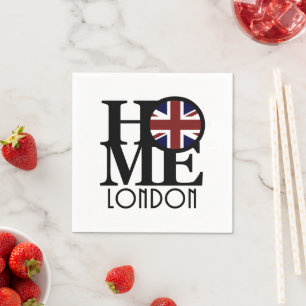 Serviette En Papier HOME Londres (drapeau britannique)