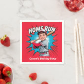 Serviette En Papier Home Run Boy Baseball Anniversaire Bash (En situation)