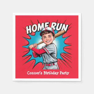 Serviette En Papier Home Run Boy Baseball Anniversaire Bash