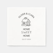 Serviette En Papier Home Sweet Home Mini Fête de réchauffement ménager (Devant)