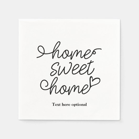 Serviette En Papier home sweet home, Papier Plaque serviettes (Devant)
