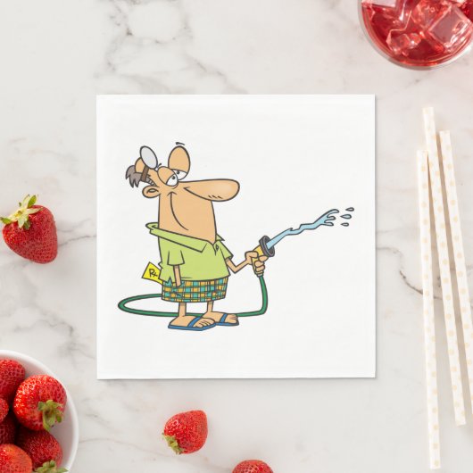 Serviette En Papier Homme Avec Un Trou De Jardin (En situation)