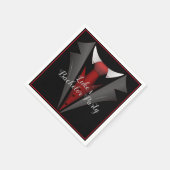 Serviette En Papier Homme Classe Cravate Rouge (Coin)