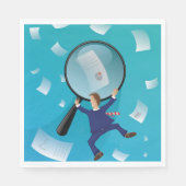 Serviette En Papier Homme D'Affaires Et Papiers (Devant)