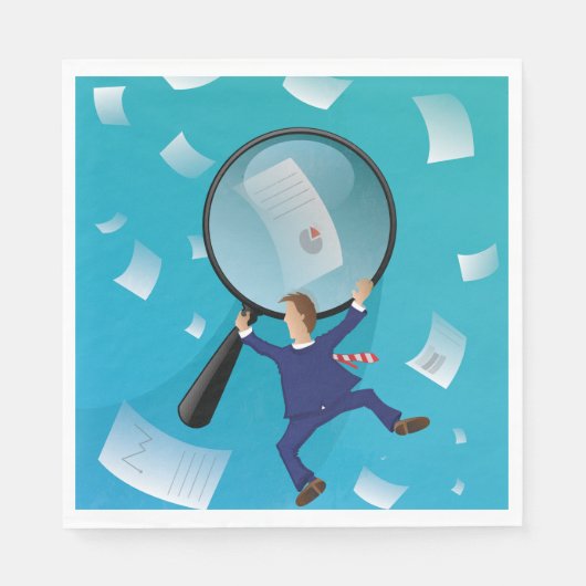 Serviette En Papier Homme D'Affaires Et Papiers (Devant)