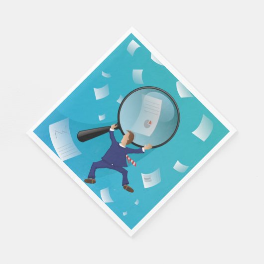 Serviette En Papier Homme D'Affaires Et Papiers (Coin)