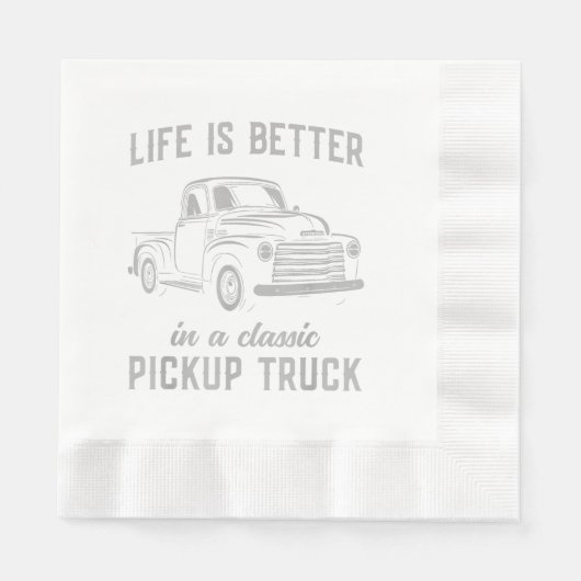 Serviette En Papier Homme de camionnette classique rétro (Devant)