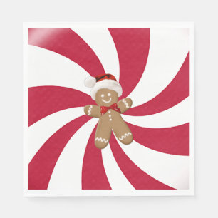Serviette En Papier Homme en pain d'épice de Noël