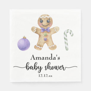 Serviette En Papier Homme en pain d'épices baby shower