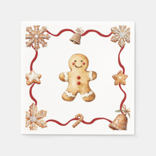 Serviette En Papier Homme en pain d'épices Serviettes de Noël