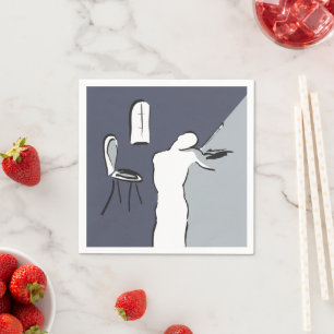 Serviette En Papier Homme jouant au violon