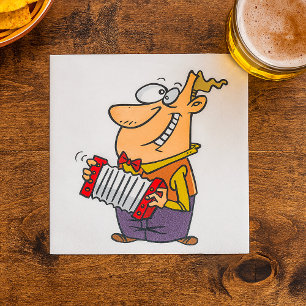 Serviette En Papier Homme jouant de l'accordéon