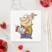 Serviette En Papier Homme Jouant L'Accordion (En situation)