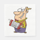 Serviette En Papier Homme Jouant L'Accordion (Devant)