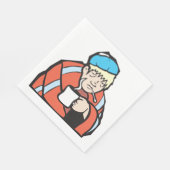 Serviette En Papier Homme malade (Coin)