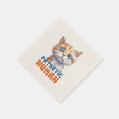 Serviette En Papier Homme pathétique - Design de chat Sarcastique (Coin)