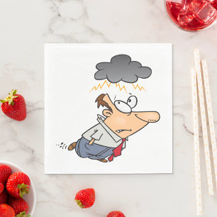 Serviette En Papier Homme sous un nuage