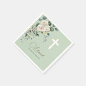 Serviette En Papier Hommes funérailles Christian Élégant Rose (Coin)