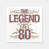 Serviette En Papier Homme's Funny 80e Anniversaire (Devant)