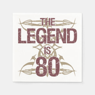 Serviette En Papier Homme's Funny 80e Anniversaire