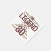 Serviette En Papier Homme's Funny 80e Anniversaire (Coin)