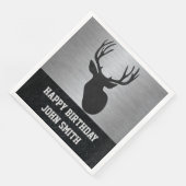Serviette En Papier Hommes Joyeux Anniversaire Chasse de cerfs serviet (Coin)