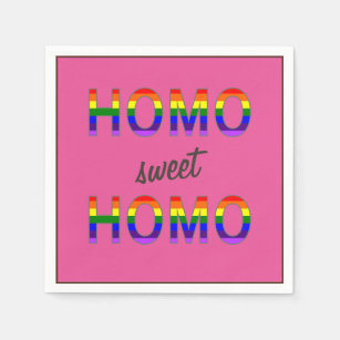 Serviette En Papier Homo doux homo gai drôle