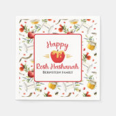 Serviette En Papier Honey Apple Juif Happy Rosh Hashanah (Devant)