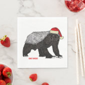 Serviette En Papier Honey Badger Funny Badass Festive Père Noël Humour (En situation)