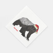 Serviette En Papier Honey Badger Funny Badass Festive Père Noël Humour (Coin)
