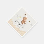 Serviette En Papier Honey Bear First Bee day (Coin)