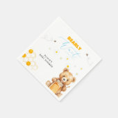 Serviette En Papier Honey Teddy Bear Boy Girl Baby shower (Coin)