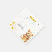 Serviette En Papier Honey Teddy Bear Boy Girl Baby shower (Coin)