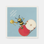 Serviette En Papier Honeybee Apple Rosh HaShana (Devant)