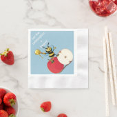 Serviette En Papier Honeybee Apple Rosh HaShana (En situation)