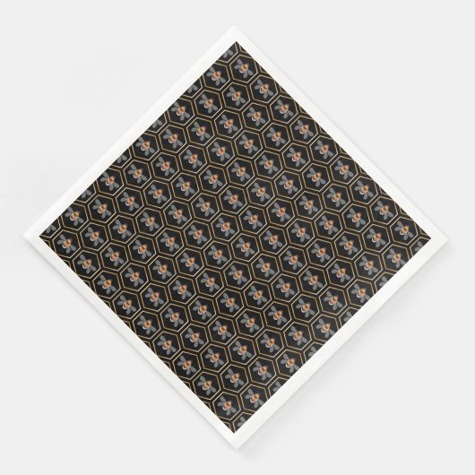 Serviette En Papier Honeycomb And Bees (Coin)